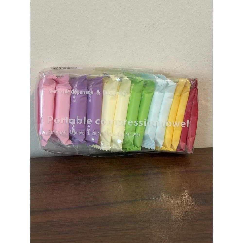 14PCS Compressed Towel Washcloth, Disposable Cotton Face Towels,Travel Portable